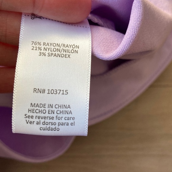 Zac & Rachel lavender pant with stretch career office business casual 24W - Picture 10 of 16